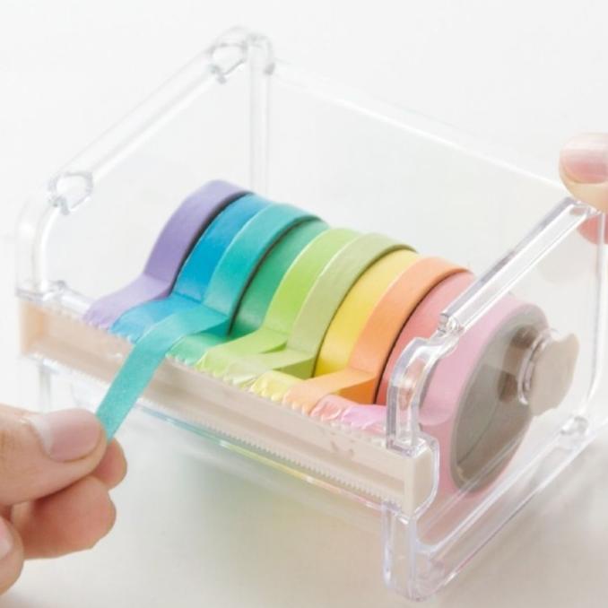 

(BISA COD) Tempat Solatip / Washi Tape Dispenser Acrylic TERBARU Kode 1088