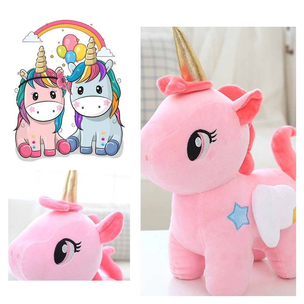 【TK】10/20/25cm Kawaii Unicorn Plush Toy Soft Stuffed Unicorn Soft Dolls Animal Horse Toys For Children Girl Pillow Birthday Gifts