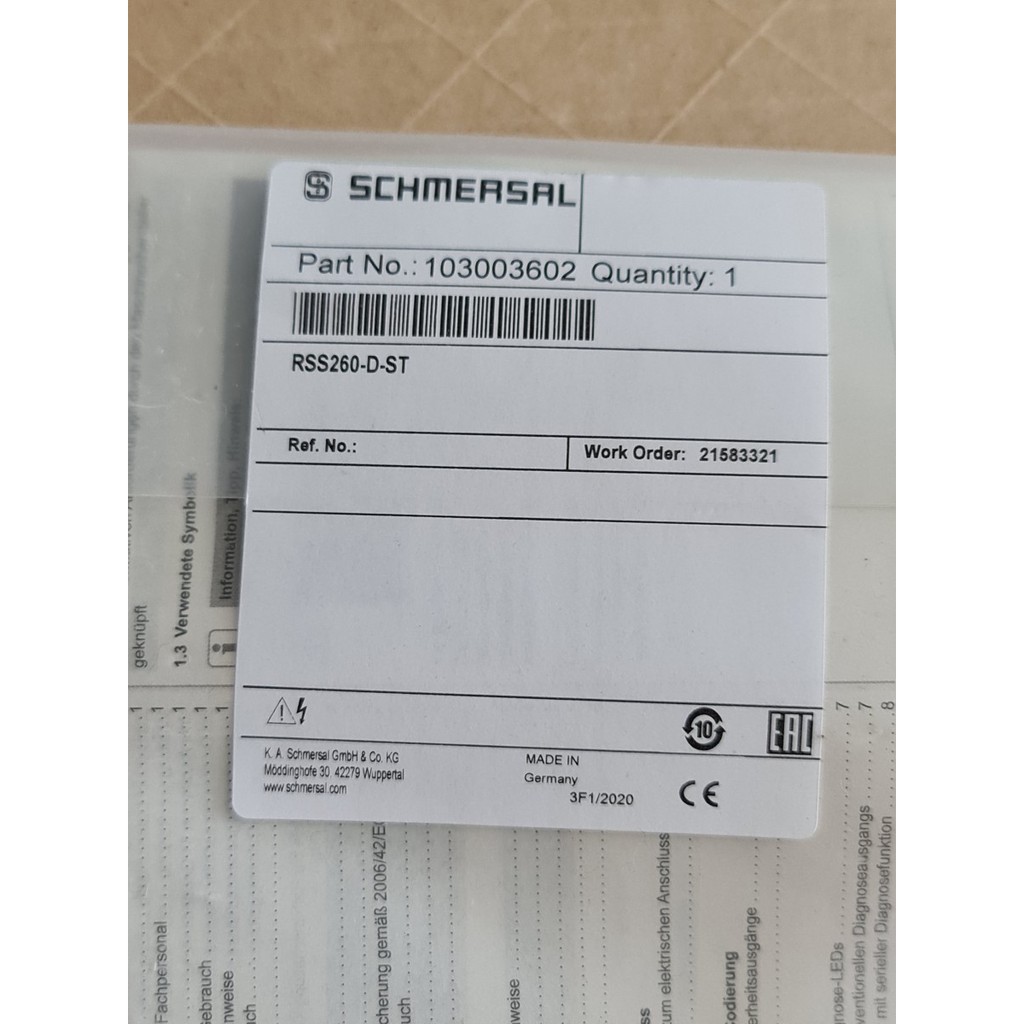 Schmersal Sensor Safety Relay RSS260-D-ST