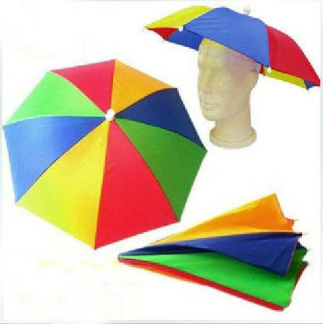 Topi Payung Headband Umbrella Hat Topi Mancing Golf Unik Outdoor Termurah