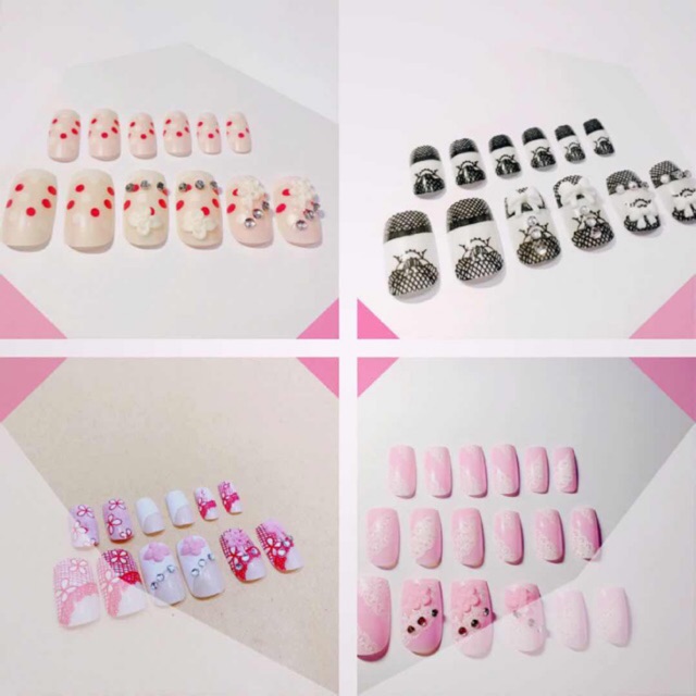 12PCS Kuku Palsu /3D Fake Nails/Set Fake Nails/Nail Art ...