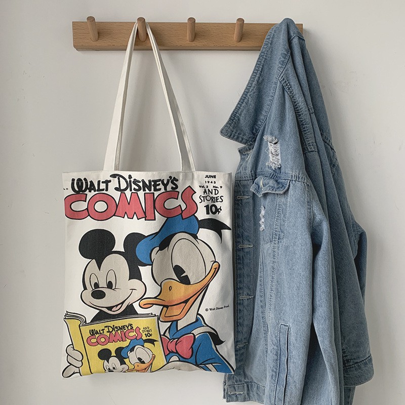 TC-84 tas kanvas canvas wanita import shoulder bag bahu korea jepang mickey