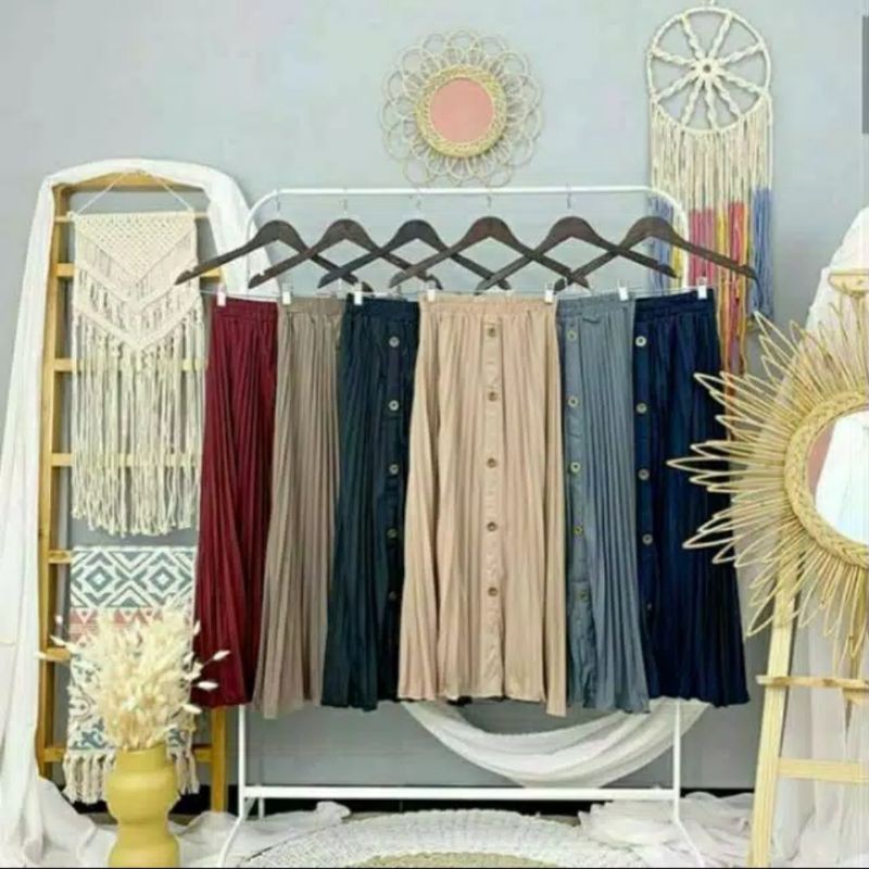 ROK KANCING TERBARU/ROK PLISKET MAYUNG/ROK KANCING/FASHION WANITA/BUTTONET PLISKET