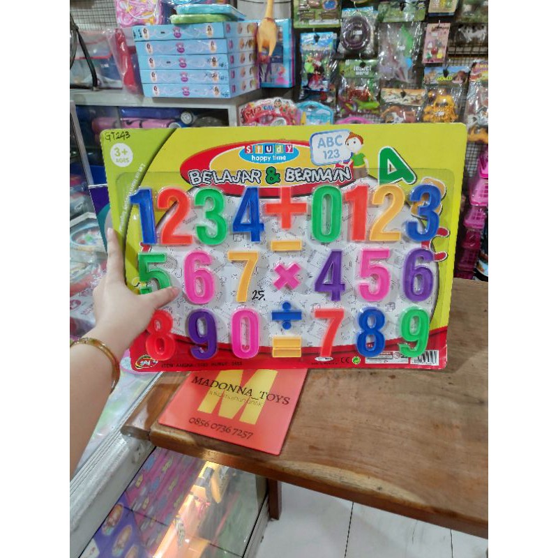 mainan ABC, 123, plastik, mosaik, dan magnet