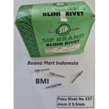 Jual Paku Rivet Sip Brand Sp Blind Rivet Mm X Mm Shopee