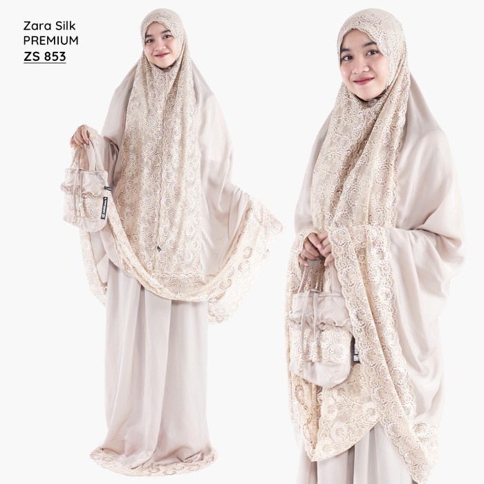 Mukena Zara Silk Premium Dewasa Best Quality / Grosir Mukena Jumbo - mukena saja