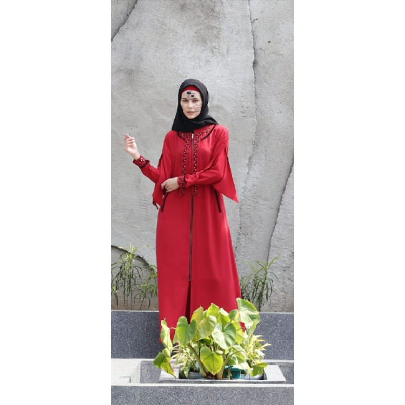 NENIKU Abaya Hikmat Fashion C9975 Maroon