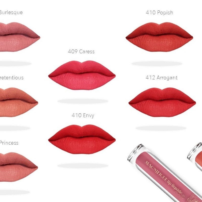 MADAME GIE Magnifique Lip Liquide Matte Classic Series Indonesia / Primer BB Foundation Loose Powder Lipstick Eyeshadow Blush On Eyeliner Eyebrow Mascara Lipstick Gloss Balm Kutek / Facial Wash Toner Essence Serum Sunscreen Cream Mask Masker Lipill Paket