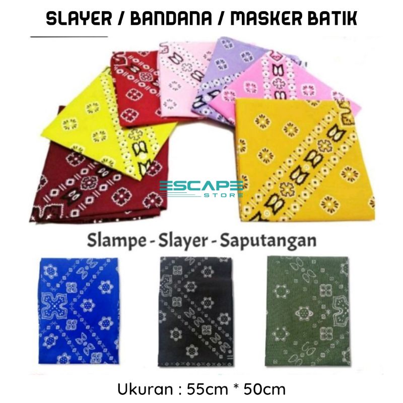 masker slayer bandana saputangan motif batik