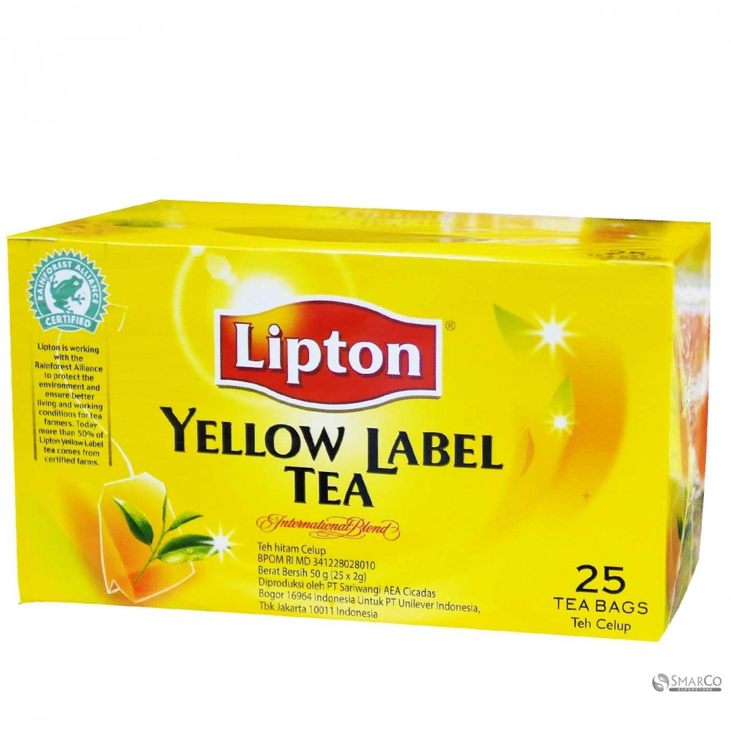 

LIPTON YELLOW TEA BAG 25'S BOX-FarmersMarket