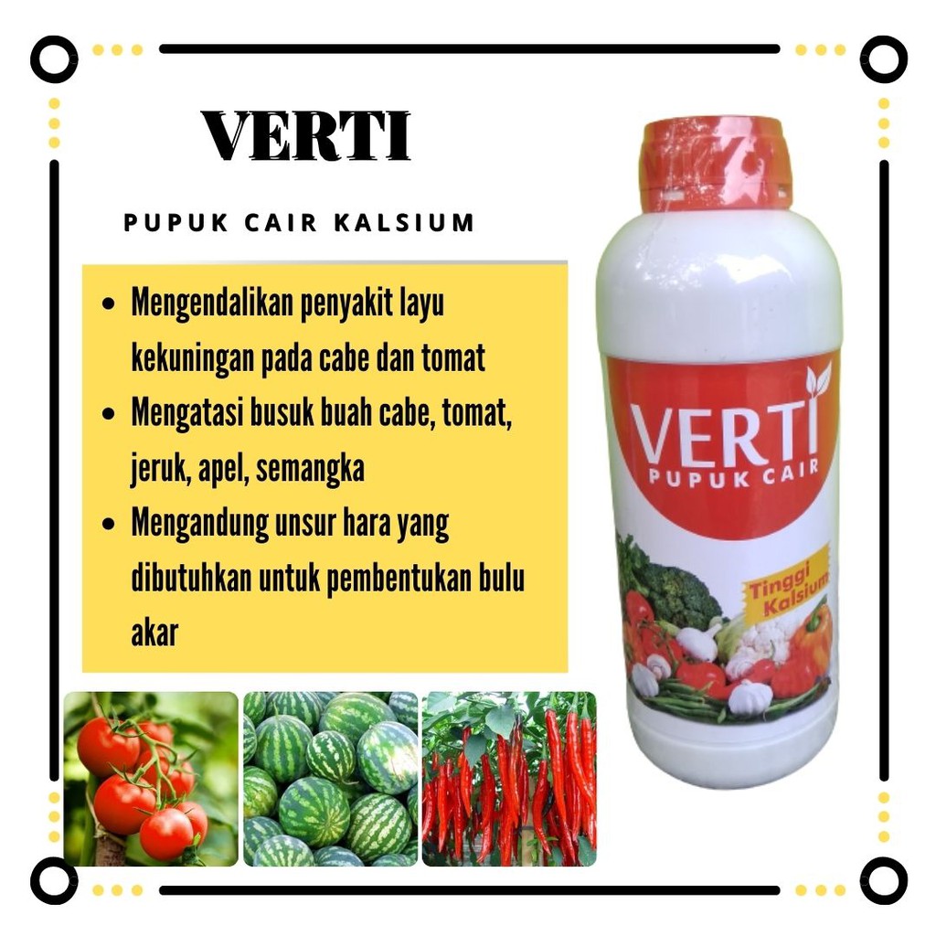 Pupuk Cair Kalsium VERTI CALS Pupuk Kalsium Tanaman Kemasan 1 Liter