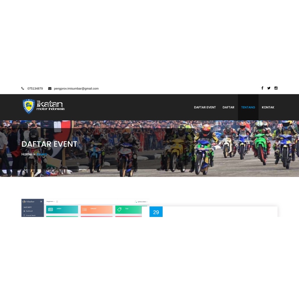 Source Code PHP Manajemen Event Balap Motor Dengan Php Mysqli