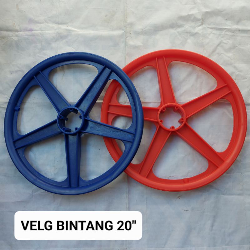 VELG BINTANG SEPEDA UKURAN 20" || HARGA 1 PASANG VELG MUKA-BELAKANG KOMPLIT