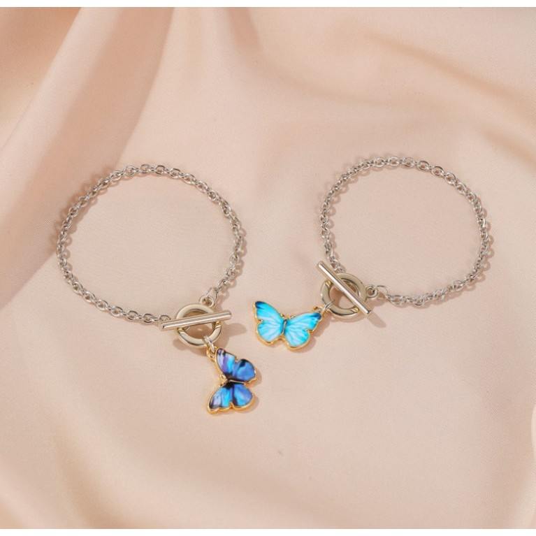 Kalung Liontin Kupu GRADIEN Butterfly Gaya Korea Fashion Women Necklace Rantai Kupu Klavikula Wanita