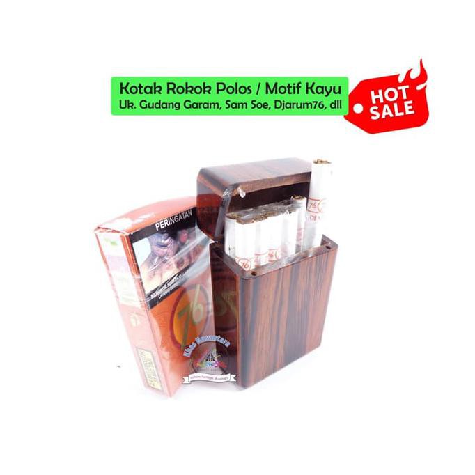 Ready Stock Kotak Rokok Polos Motif Kayu Uk. Dji Sam Soe