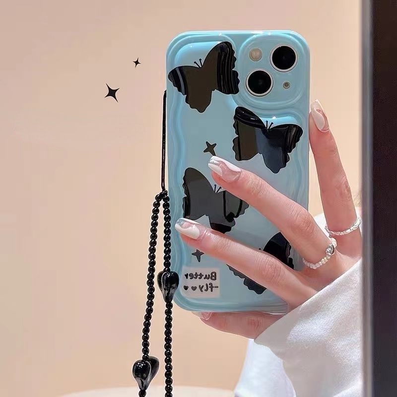 Case Motif Kartun Butterfly Untuk iPhone 12 13 11 Pro Max X Xs Max Xr wobt