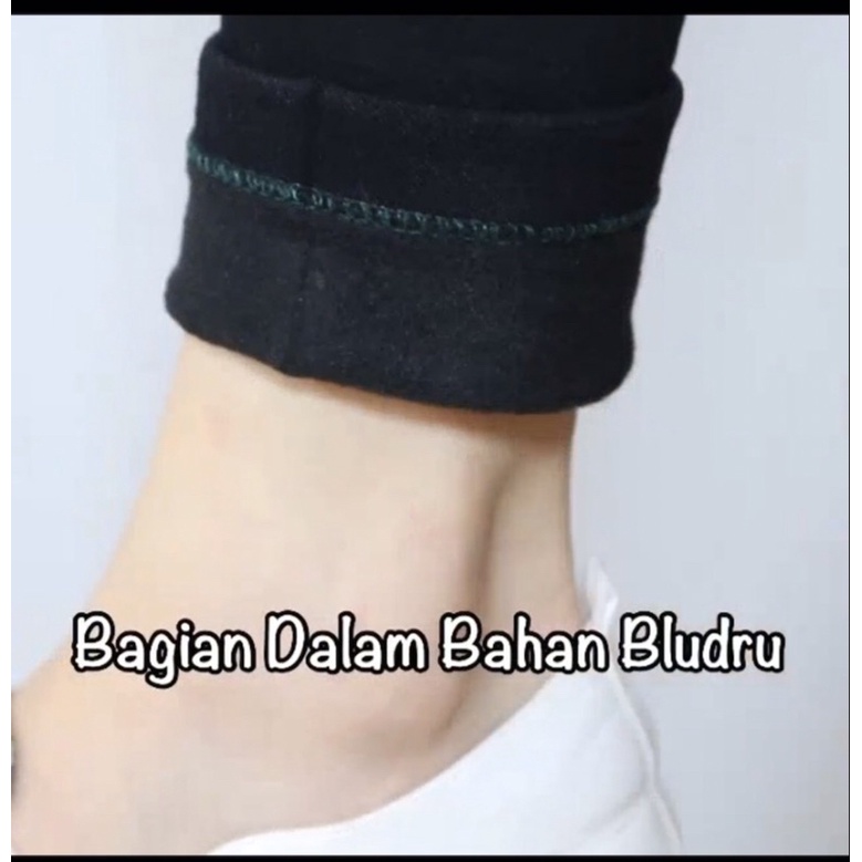 LEGGING FLEECE TEBAL HIGHWAIST PREMIUM / LEGING WANITA SUPER TEBAL