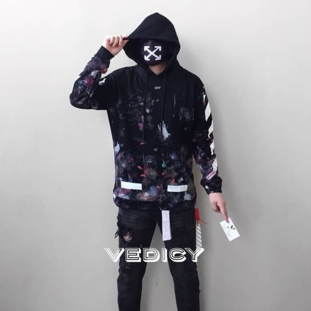 off white hoodie galaxy brushed