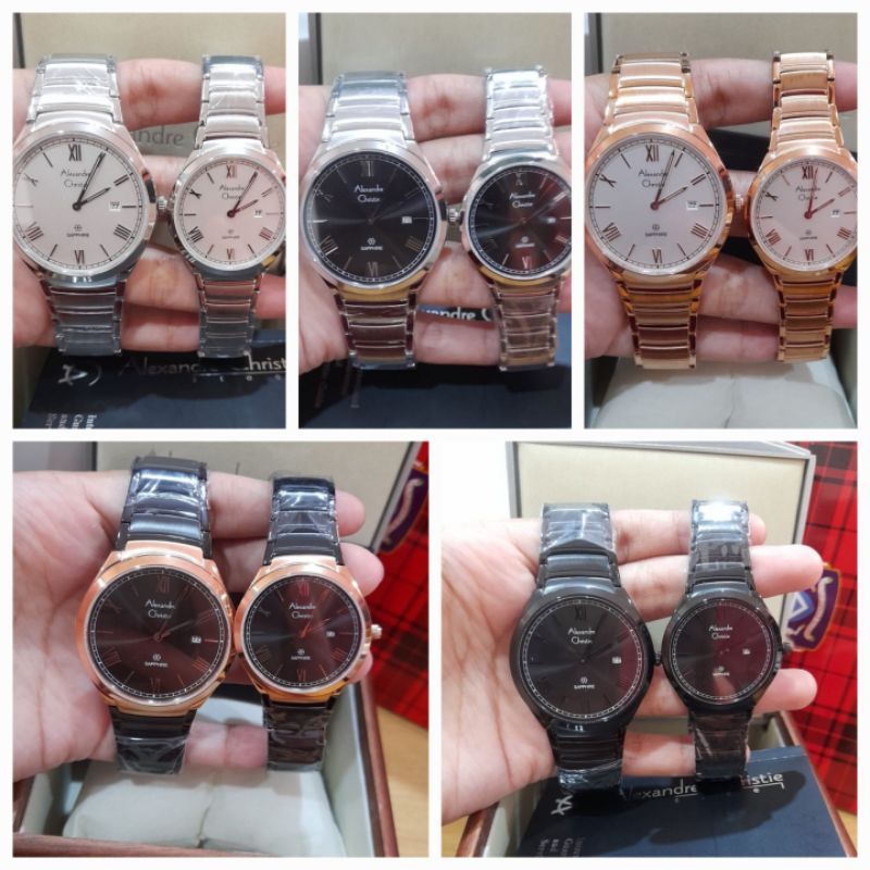 jam tangan couple alexandre christie ac8561 sapphire 8561 original garansi