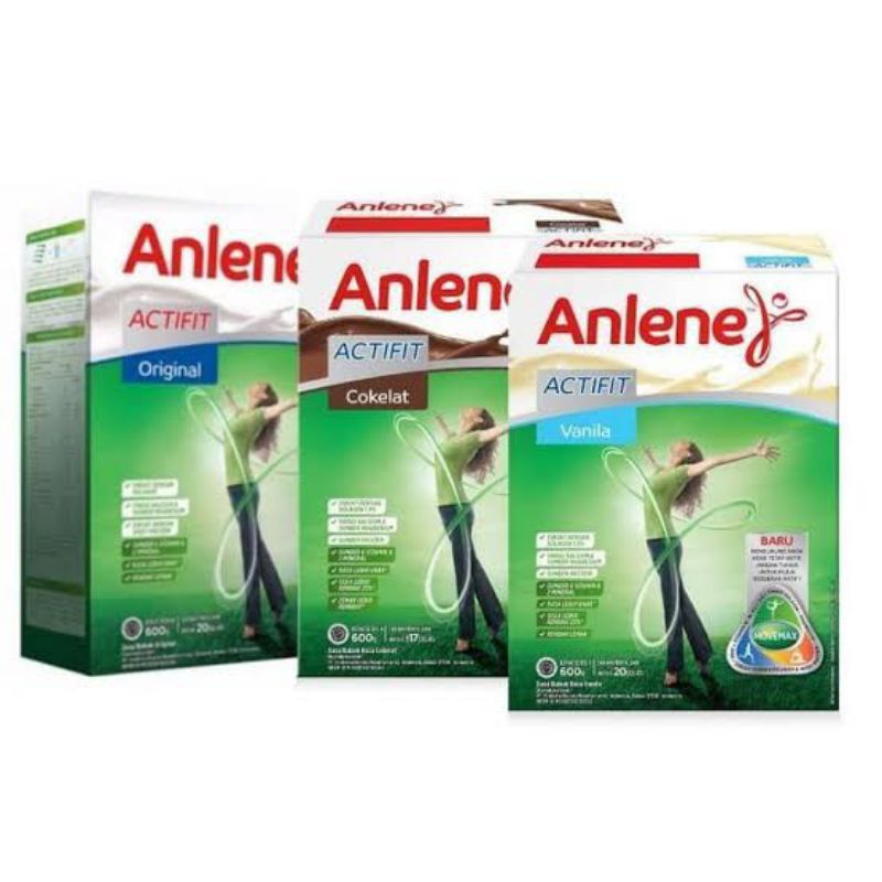 

ANLENE ACTIFIT 600 GRAM VANILLA COKLAT ORIGINAL PLAIN SUSU BUBUK SUSU KALSIUM ANLINE MURAH