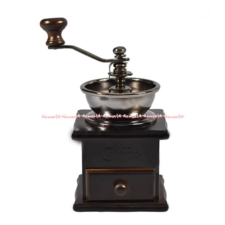 Krishome Coffee Grinder Penggiling Biji Kopi Manual Model Klasik Bisa Gilingan Kasar Halus Bahan Kayu Model Di Putar Kris Home Classic
