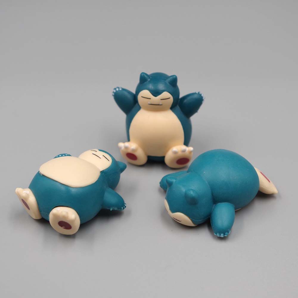 Mxbeauty 5pcs / Lot Mainan Action Figure Mini Karakter Kartun Pokemon Snorlax Ukuran 4cm Untuk Anak