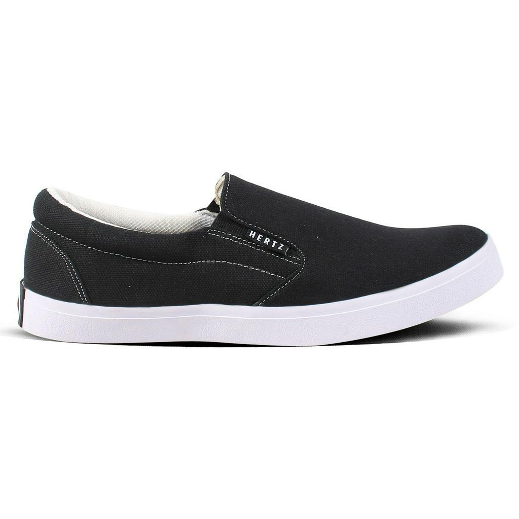 Sepatu Slip On Pria H 3751 AST Brand Hertz Sepatu Casual Kerja Kuliah Hangout Harga Murah Berkualitas Warna Hitam