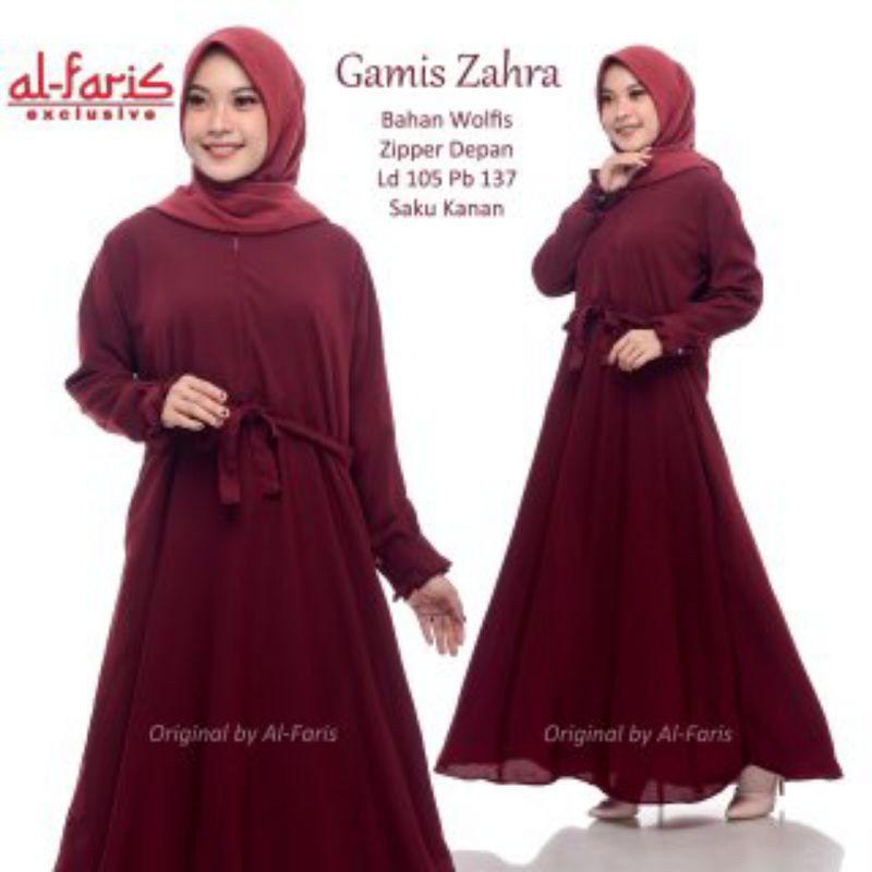 Gamis Wolfis Polos, Gamis Polos, Gamis Wolvis Wollpeach, Jubah Wolfis, Gamis Polos Murah