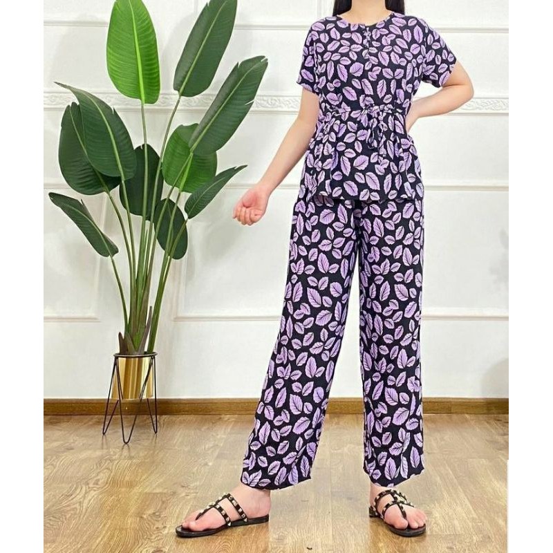 SETELAN KENCANA UNGU ORIGINAL / PIYAMA KENCANA UNGU / PIYAMA MODERN / SETELAN BAJU TIDUR CANTIK