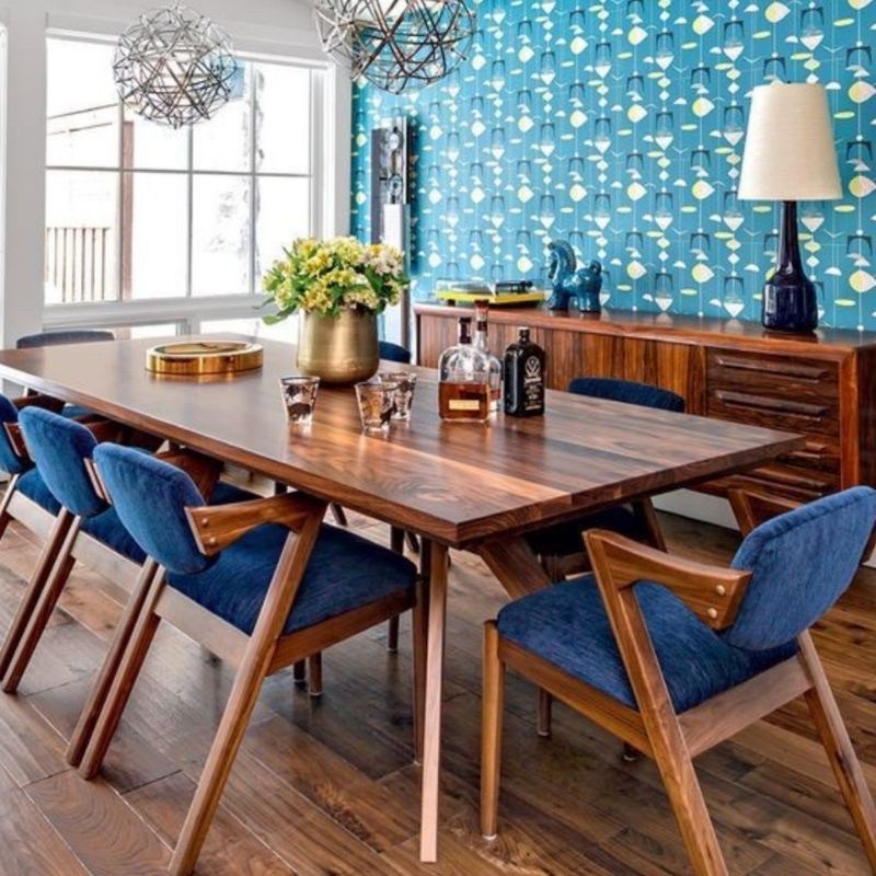 DINING TABLE, SET KURSI MAKAN K6, MEJA MAKAN K6, TOP TABLE 180x80cm, DINING SET MINIMALIS