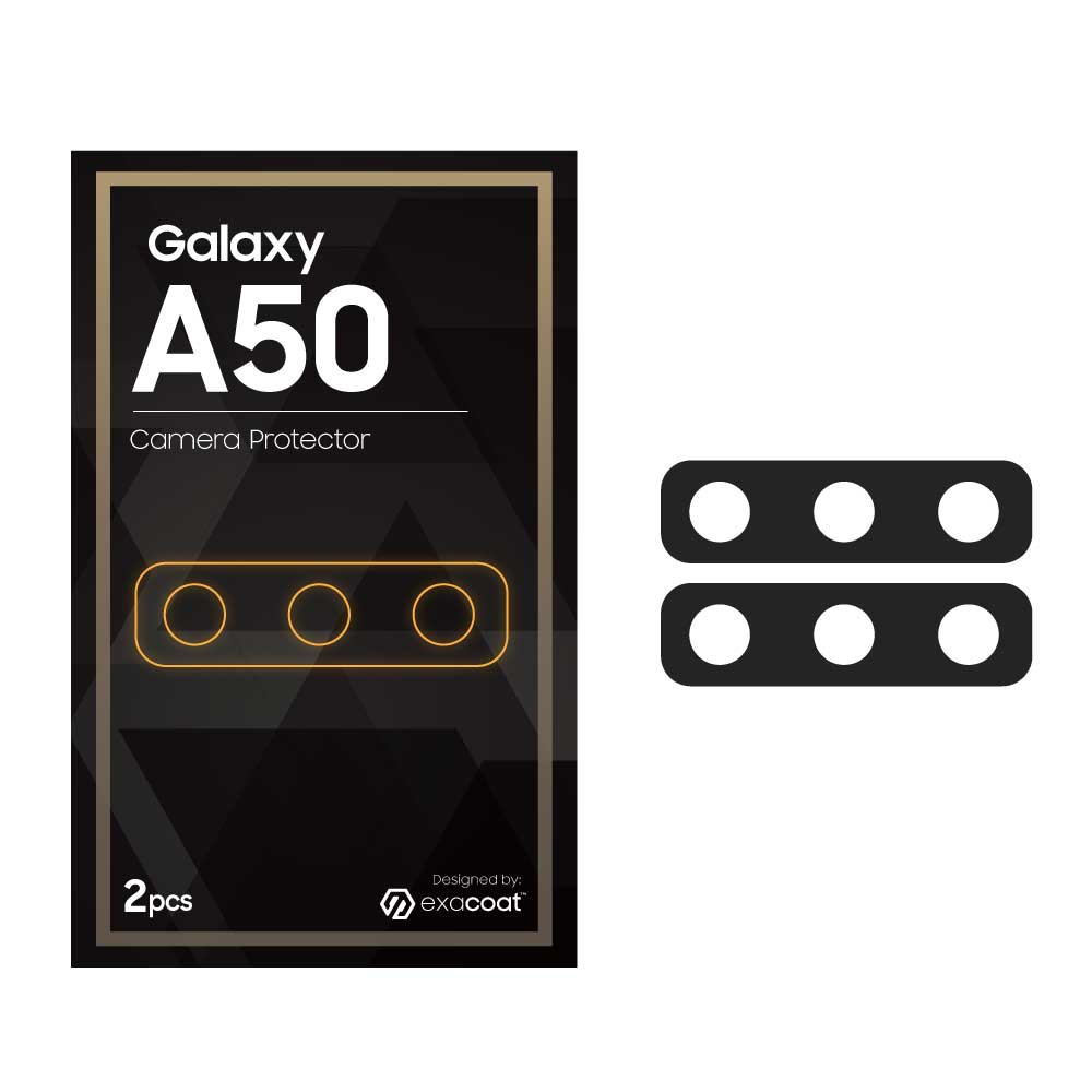 Exacoat Samsung Galaxy A50s Camera Protector Matte Black (2pcs)
