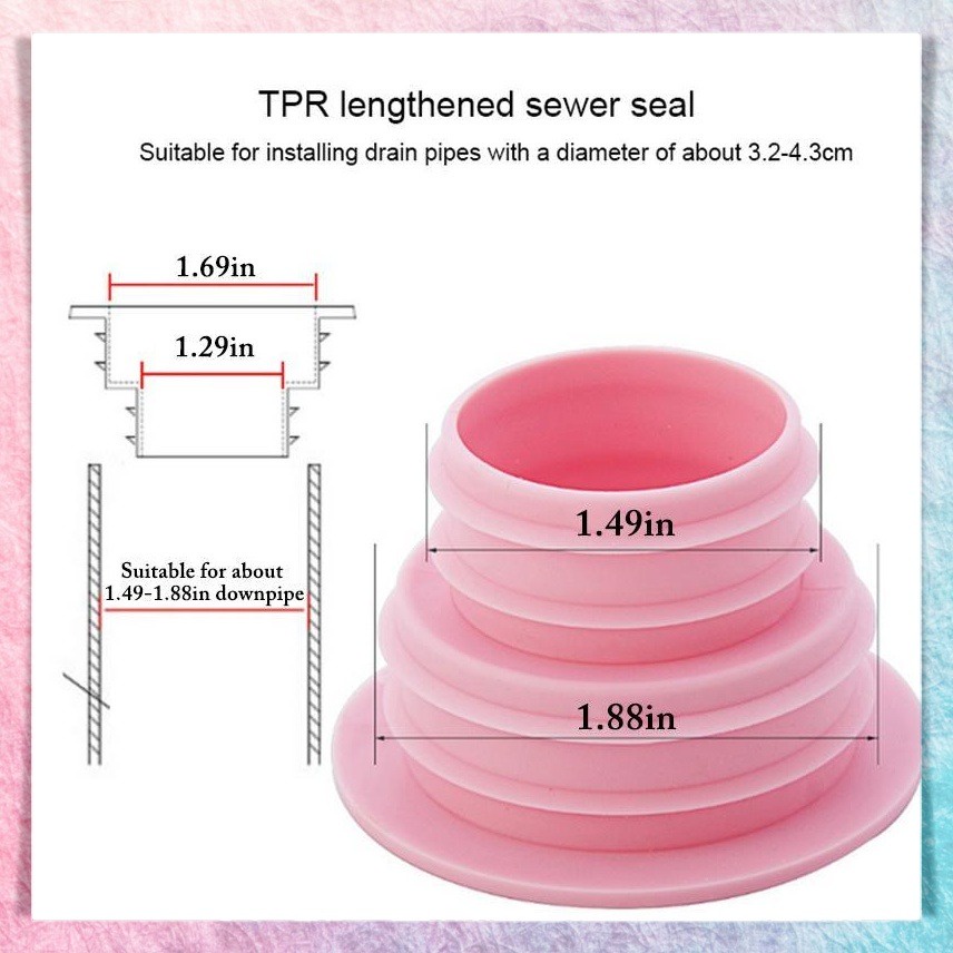 Penutup Lubang Saluran Air Kamar Mandi WC Wastafel Seal Pembuangan Pipa Air Sink Mesin Cuci Anti Bau