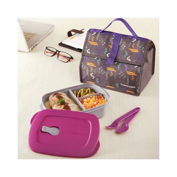 Lunch Box Kotak bekal makan Tupperware byo lunch box set (Z6J7) Rak Menyimpan Makanan Lunch Box Anak