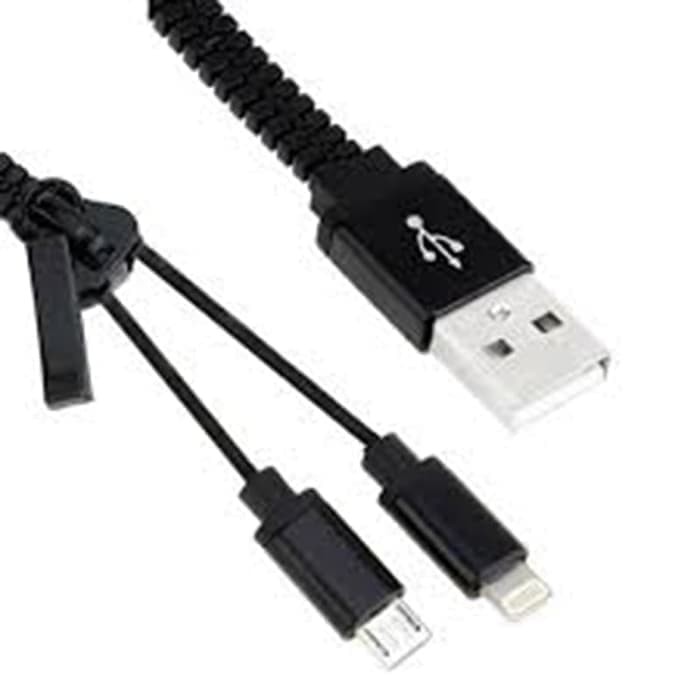 Kabel Data USB Cabel PowerBank Resleting 2 in 1 Micro Usb To Micro Usb