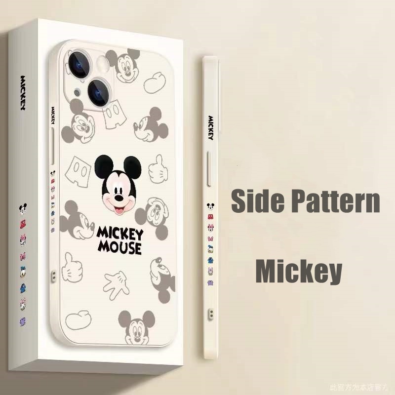 Soft Case Silikon Motif Mickey / Minnie Mouse Untuk Iphone 13 12 11 Pro Max X / Xs Max Xr Se 2020 7 8 Plus