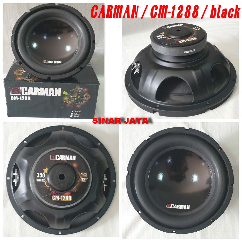 SUBWOOFER audio 12 Inch 350 Watt CARMAN CM-1288 Original produk berkualitas