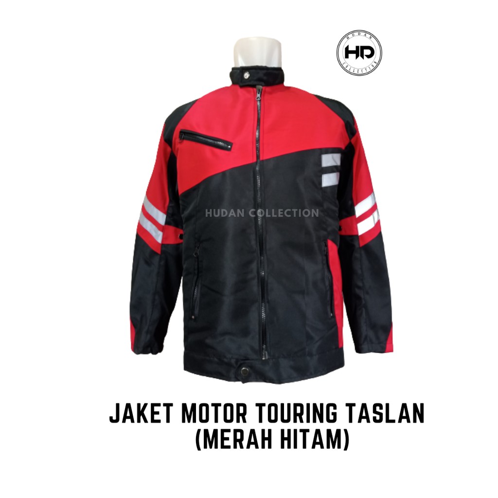 jaket pria jaket Motor Touring Exclusive Taslan Double Strip (Waterproof) TERMURAH DI SHOPEE! SUPPLIER JAKET!