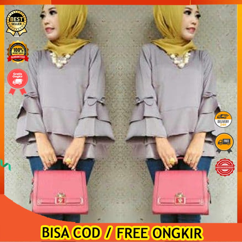 Terlariss* Atasan brokat brukat emboss gliter full furing super jumbo bigsize LD 145 CM FIT 6L XXXXX