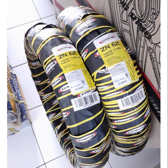 Ban Zeneos ZN 62 110/70 120/70 ring 17 Tubeless Ban Supermoto Klx Crf Honda Super Moto Sumo Lebar