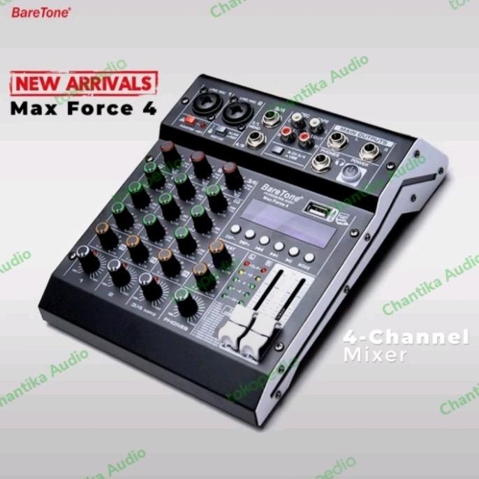 Mixer Audio 4 Channel Baretone MAX Force 4 Professional Mixer