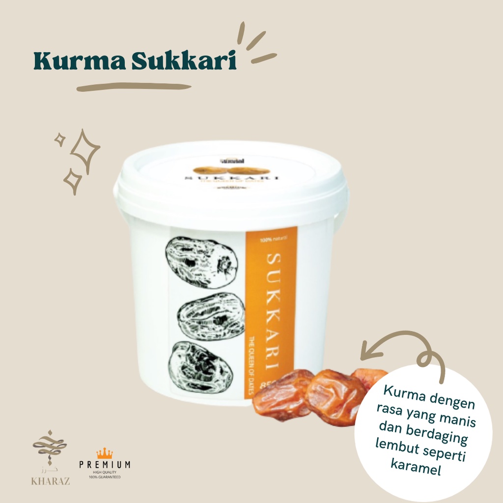 

Kurma Sukkari Sukari Ember Premium High Quality