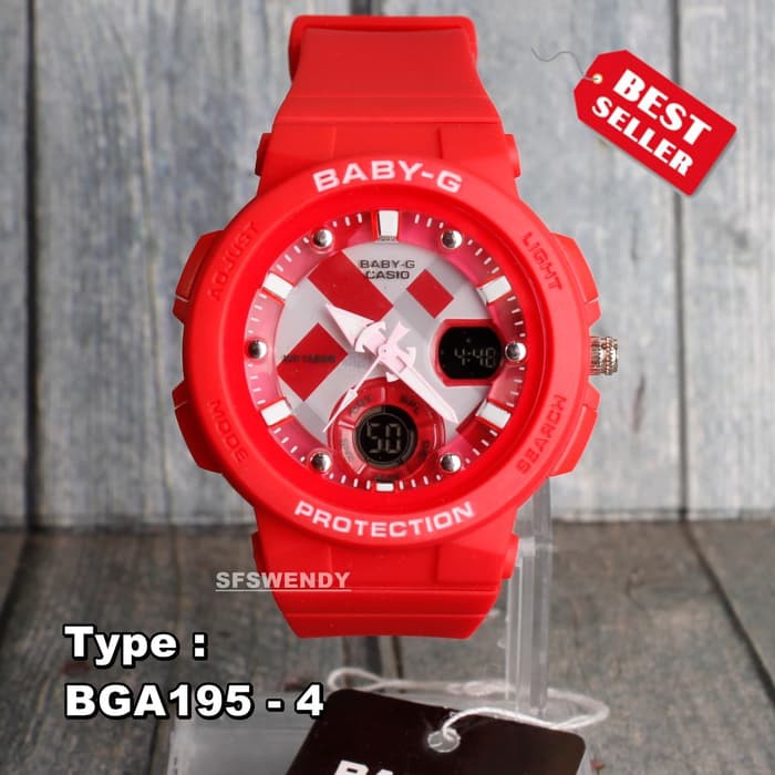 TERMURAH  Jam tangan Wanita & pria digital anti air BGA-195 merah