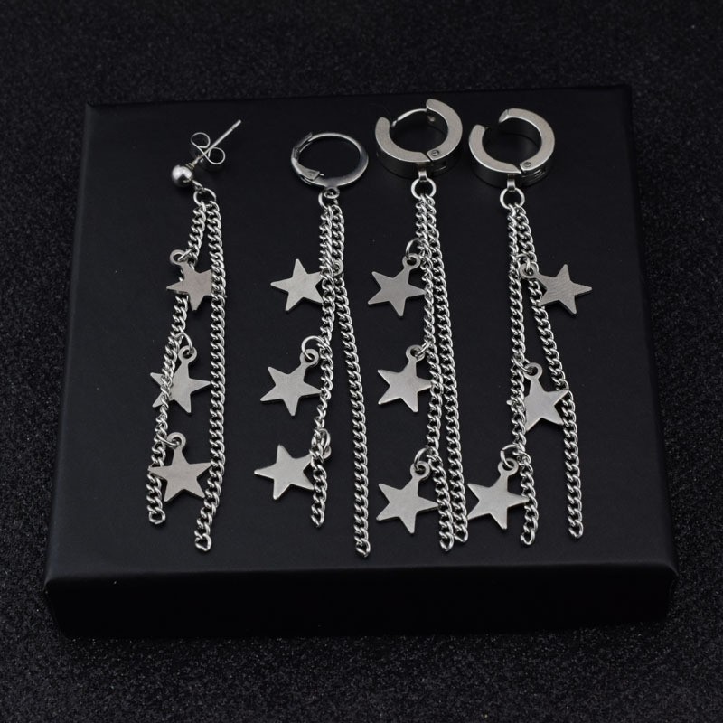 GOT7 Kim YuGyeom Star Pendant Earrings Chain Tassel