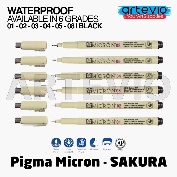 

Pendrawing- Drawing Pen Sakura Pigma Micron 01-08 - Black, 01 -Drawing-Pen.