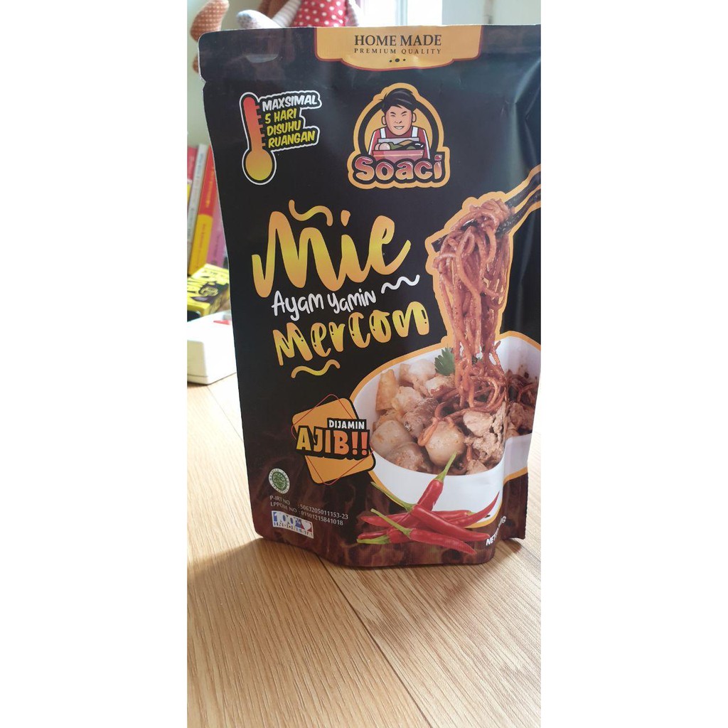 

Mie Ayam Yamin Mercon Asli Garut Instan Soaci 200gr