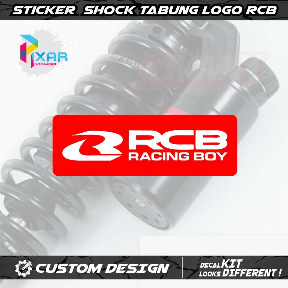 STIKER SHOCK TABUNG BELAKANG RACING BOY STICKER BOTTOM SHOK RCB LOGO RACING BOY AWET PREMIUM QUALITY