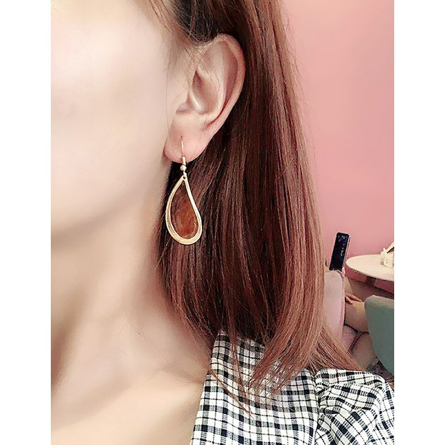 LRC Anting Gantung Fashion Geometric Transparent Earrings F6541X