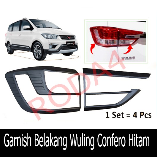 Garnish Lampu Belakang Wuling Confero Hitam Black Edition