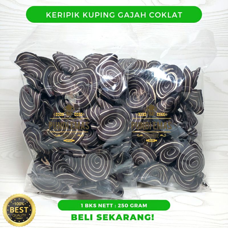 Kue Kuping Gajah Mini Rasa Coklat Kiloan 250 Gram