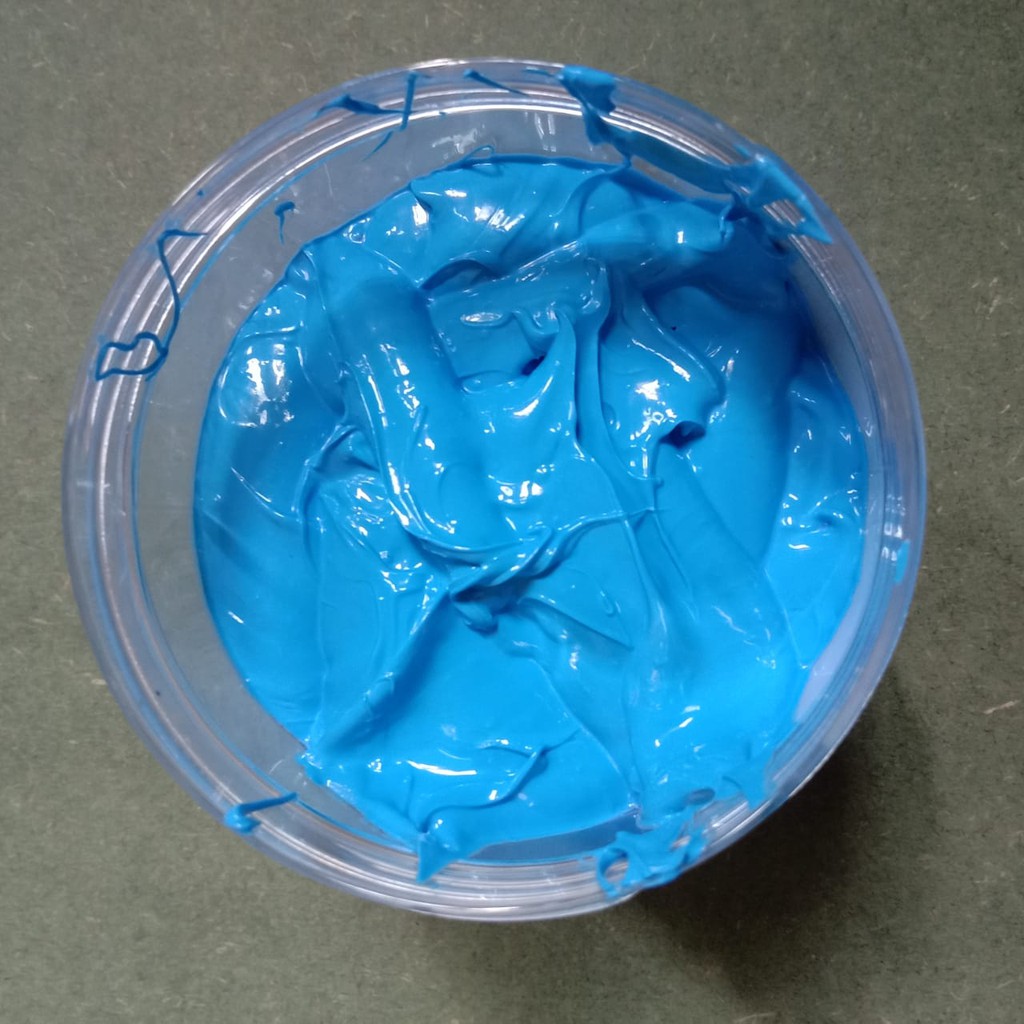 

mdn Tinta Sablon PLASTISOL FLOURESCENT Brain Plus BIRU 500gr